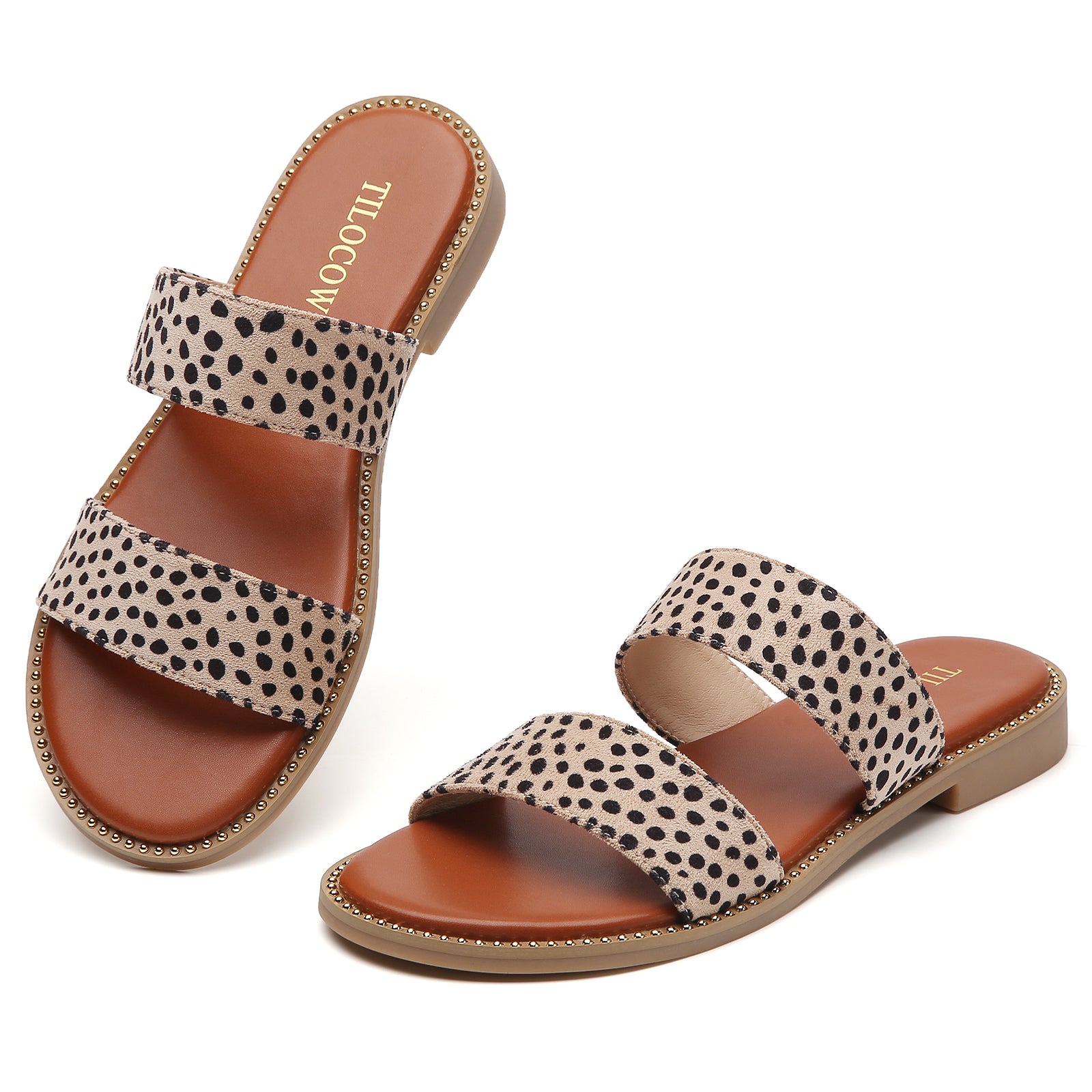 TILOCOW WOMEN LEOPAED SANDALS