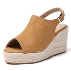 TILOCOW KHAKI WEDGE ESPAADRILLES