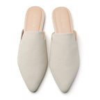 TILOCOW WOMEN BEIGE FLAT MULES