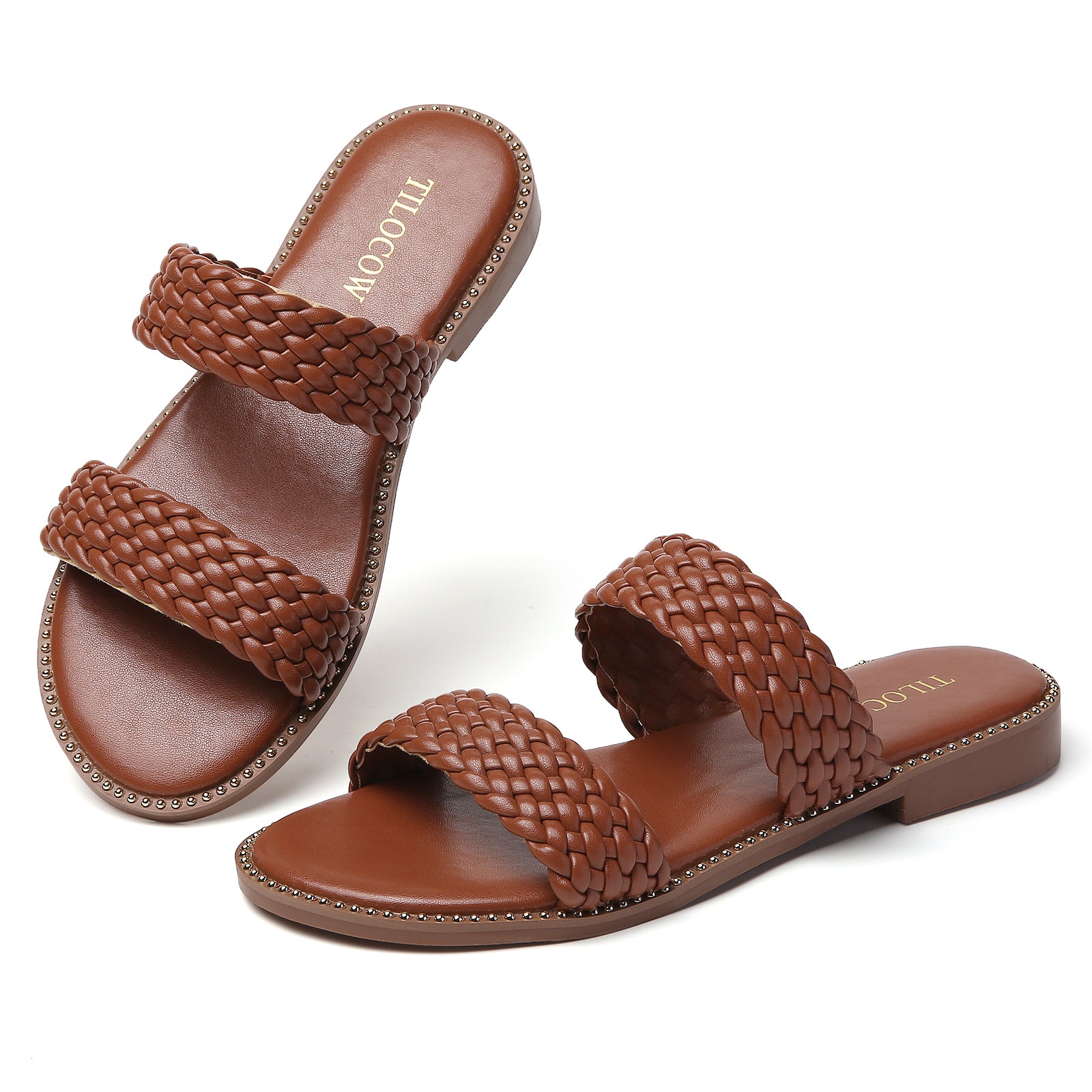 TILOCOW WOMEN DARK BROWN SANDALS