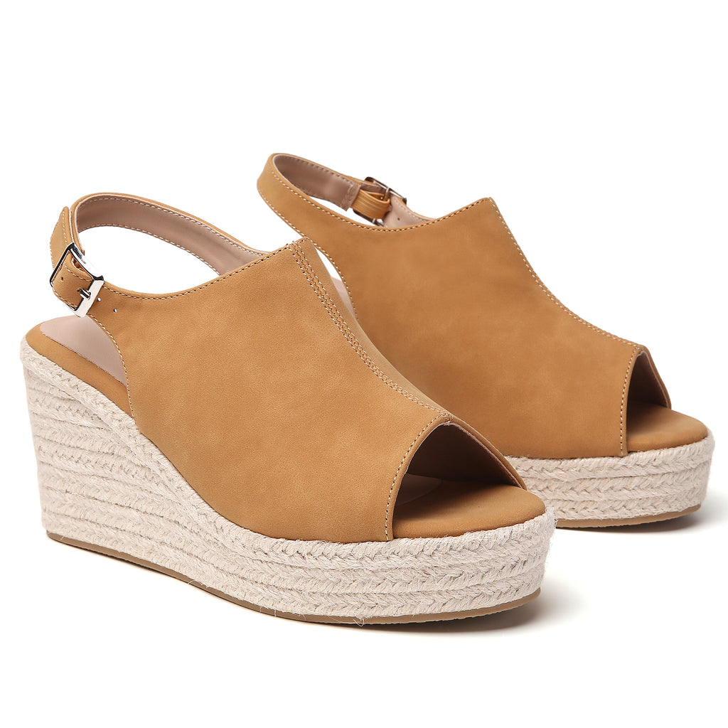 TILOCOW KHAKI WEDGE ESPAADRILLES