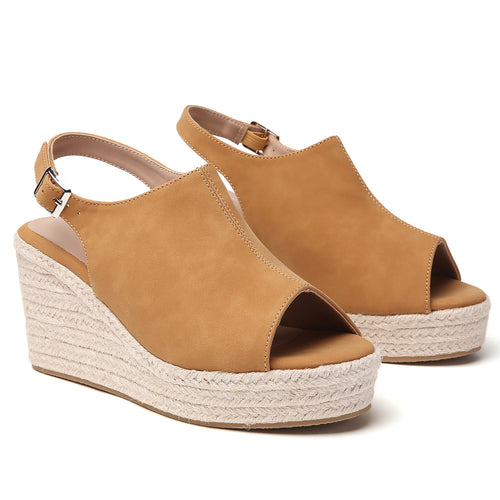 TILOCOW KHAKI WEDGE ESPAADRILLES