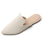 TILOCOW WOMEN BEIGE FLAT MULES