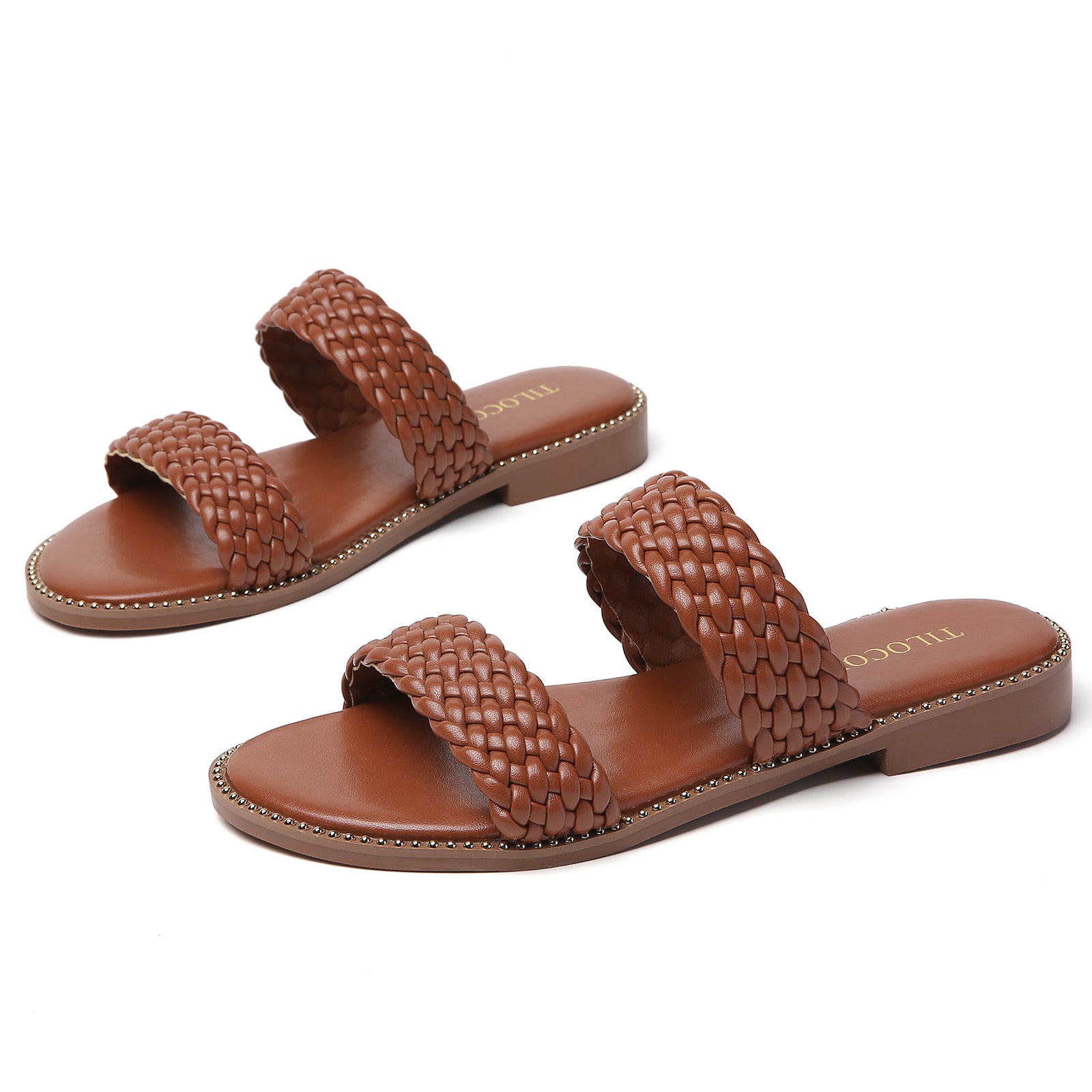 TILOCOW WOMEN DARK BROWN SANDALS