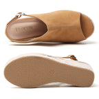 TILOCOW KHAKI WEDGE ESPAADRILLES