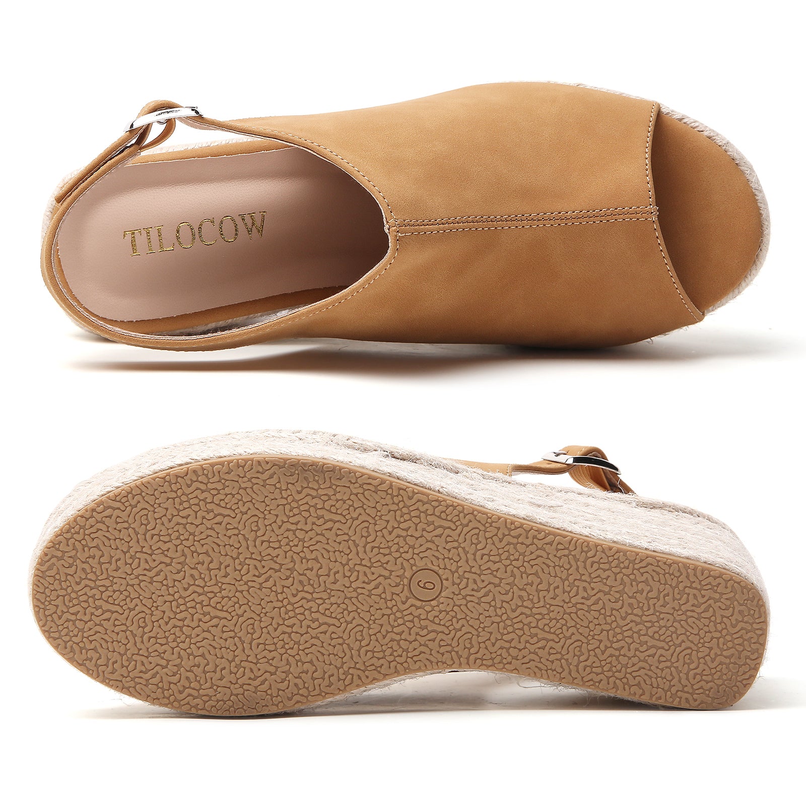 TILOCOW KHAKI WEDGE ESPAADRILLES