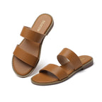 TILOCOW WOMEN LIGHT BROWN SANDALS