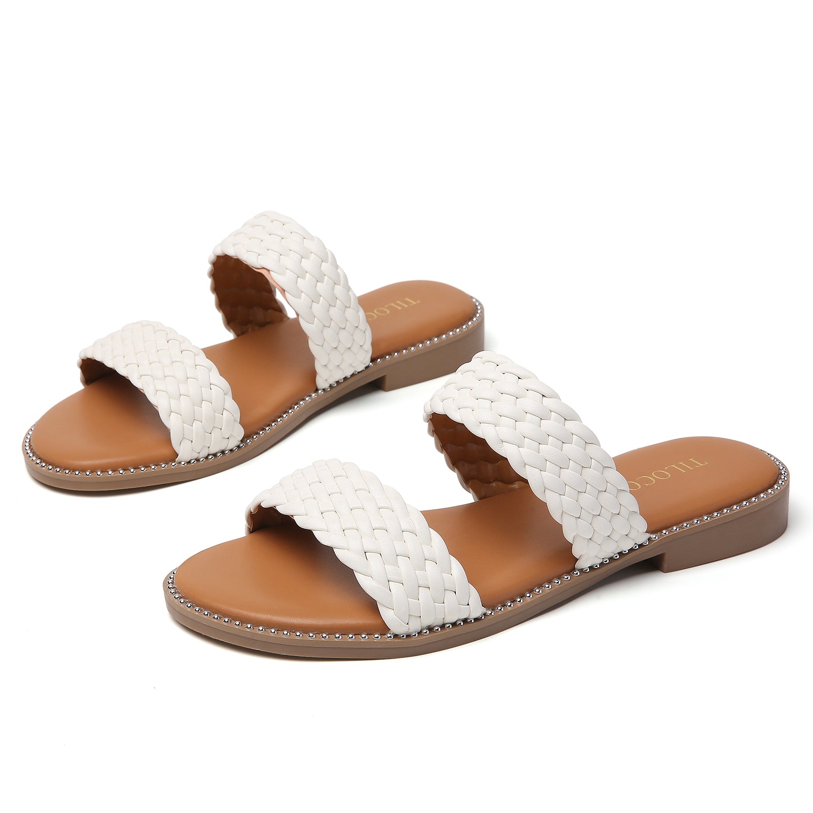TILOCOW WOMEN WHITE SANDALS