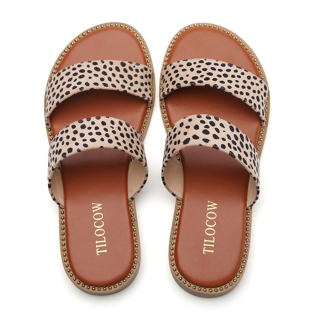 TILOCOW WOMEN LEOPAED SANDALS