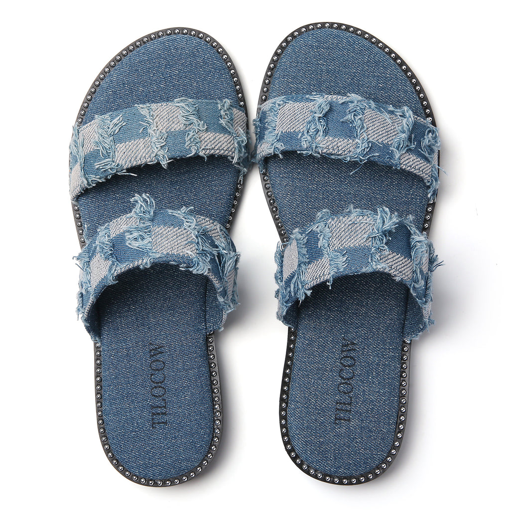 TILOCOW WOMEN BLUE SANDALS