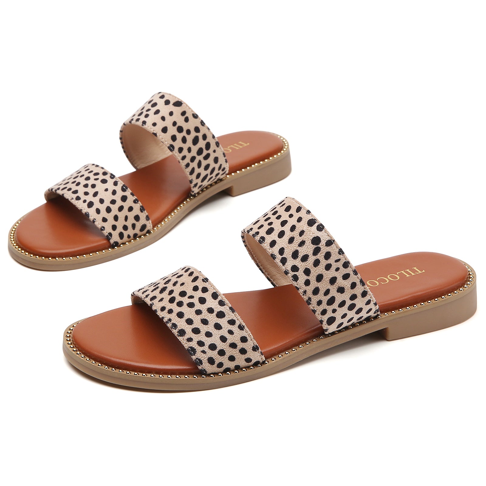TILOCOW WOMEN LEOPAED SANDALS