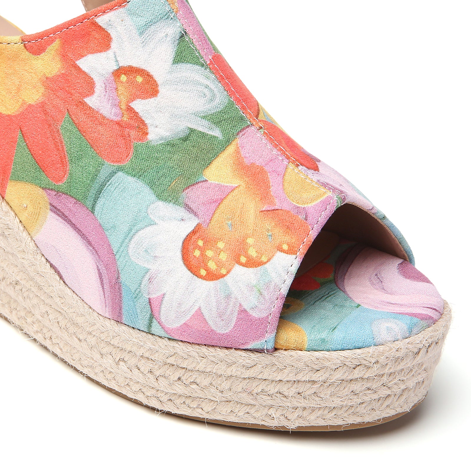 TILOCOW GREEN FLORAL WEDGE ESPAADRILLES