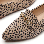 TILOCOW WOMEN LEOPARD FLAT LOAFERS