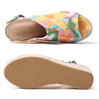TILOCOW GREEN FLORAL WEDGE ESPAADRILLES