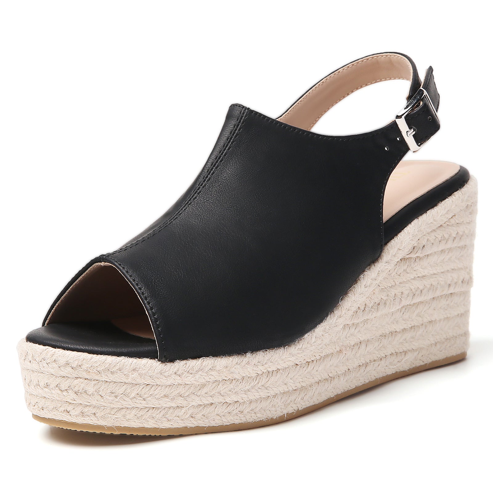 TILOCOW WOMEN BLACK WEDGE ESPAADRILLES