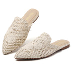TILOCOW WOMEN LINE FLORAL FLAT MULES