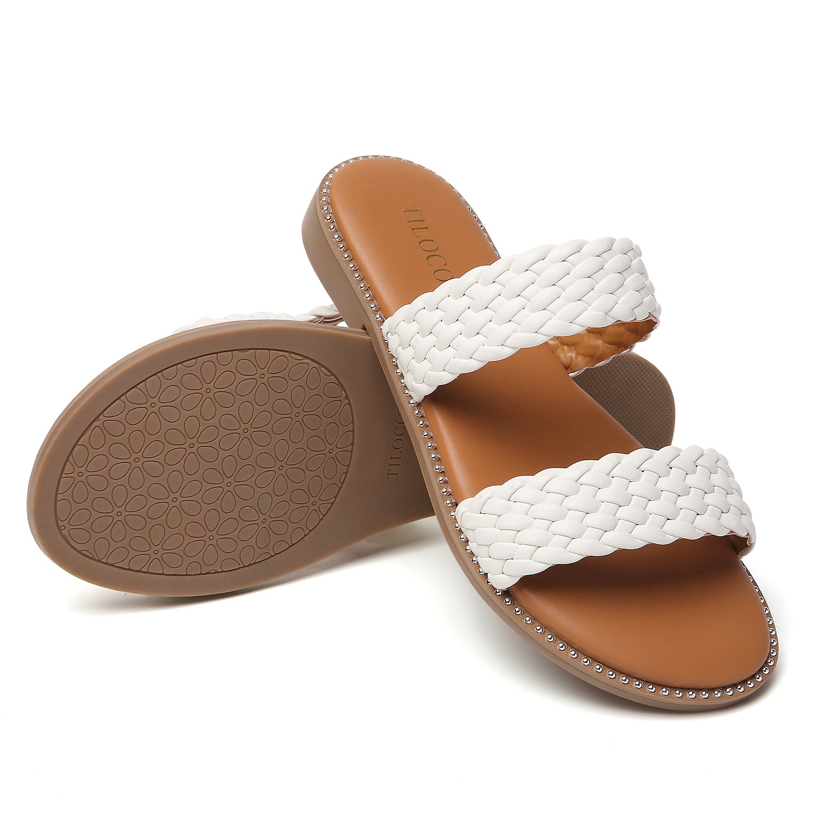 TILOCOW WOMEN WHITE SANDALS