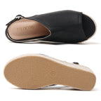 TILOCOW WOMEN BLACK WEDGE ESPAADRILLES