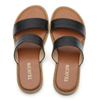 TILOCOW WOMEN BLACK SANDALS