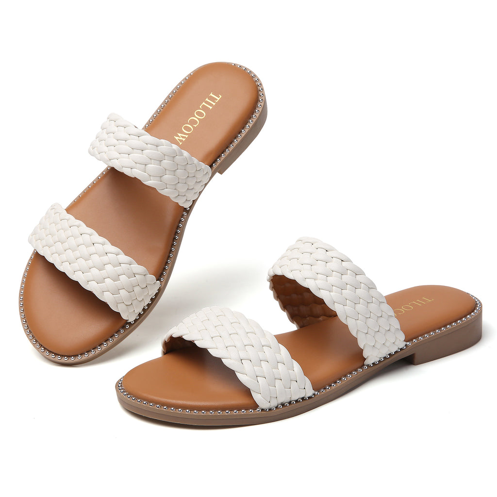 TILOCOW WOMEN WHITE SANDALS