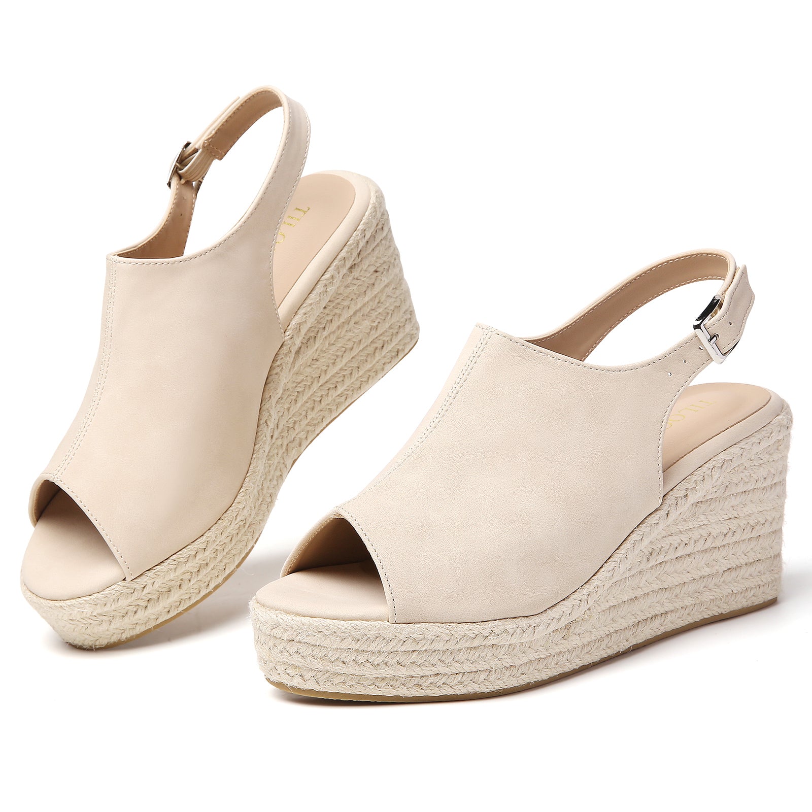 TILOCOW WOMEN BEIGE WEDGE ESPAADRILLES