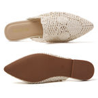 TILOCOW WOMEN LINE FLORAL FLAT MULES