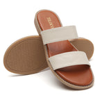 TILOCOW WOMEN LIGHT BEIGE SANDALS