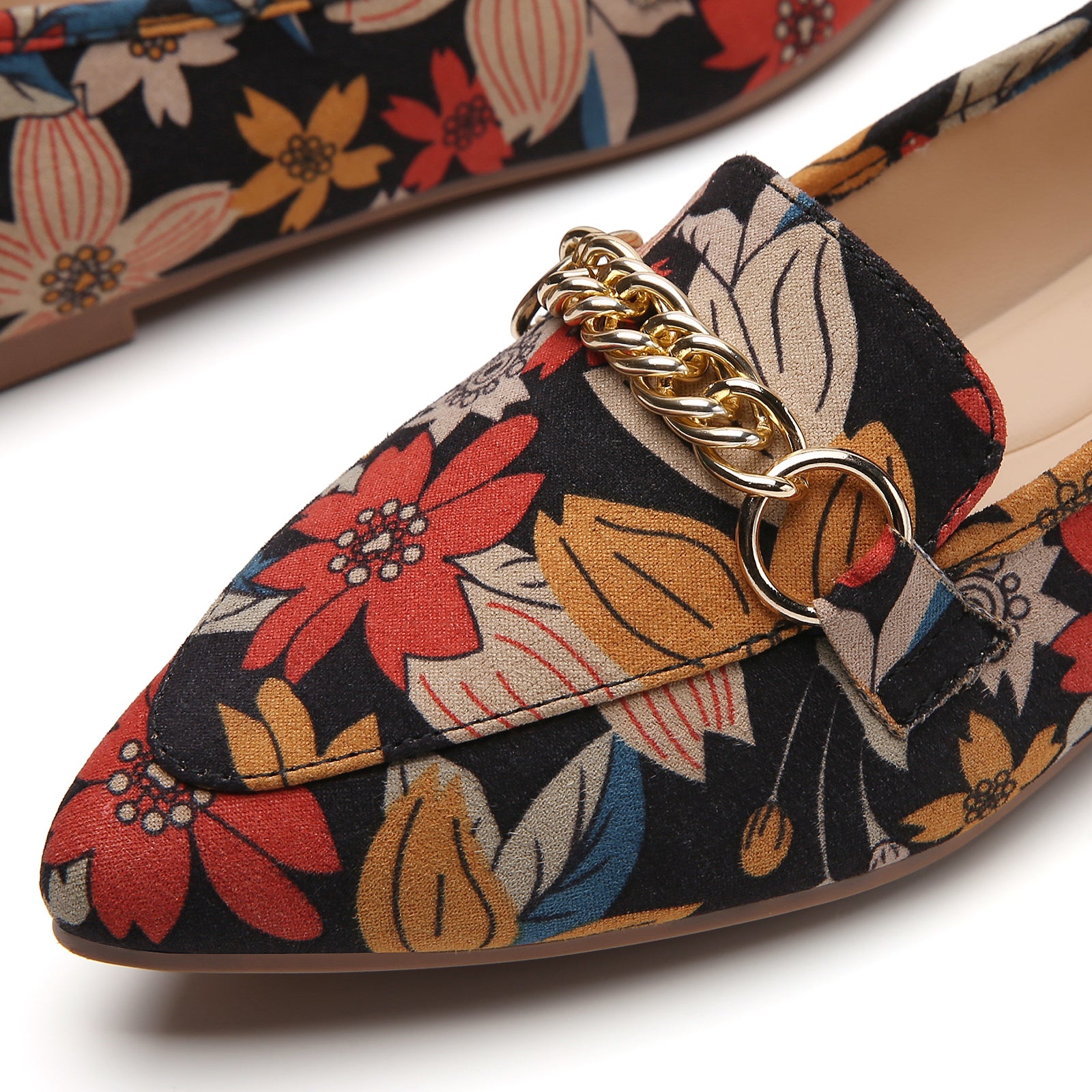 TILOCOW WOMEN FLORAL FLAT LOAFERS