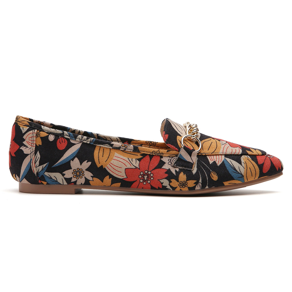 TILOCOW WOMEN FLORAL FLAT LOAFERS