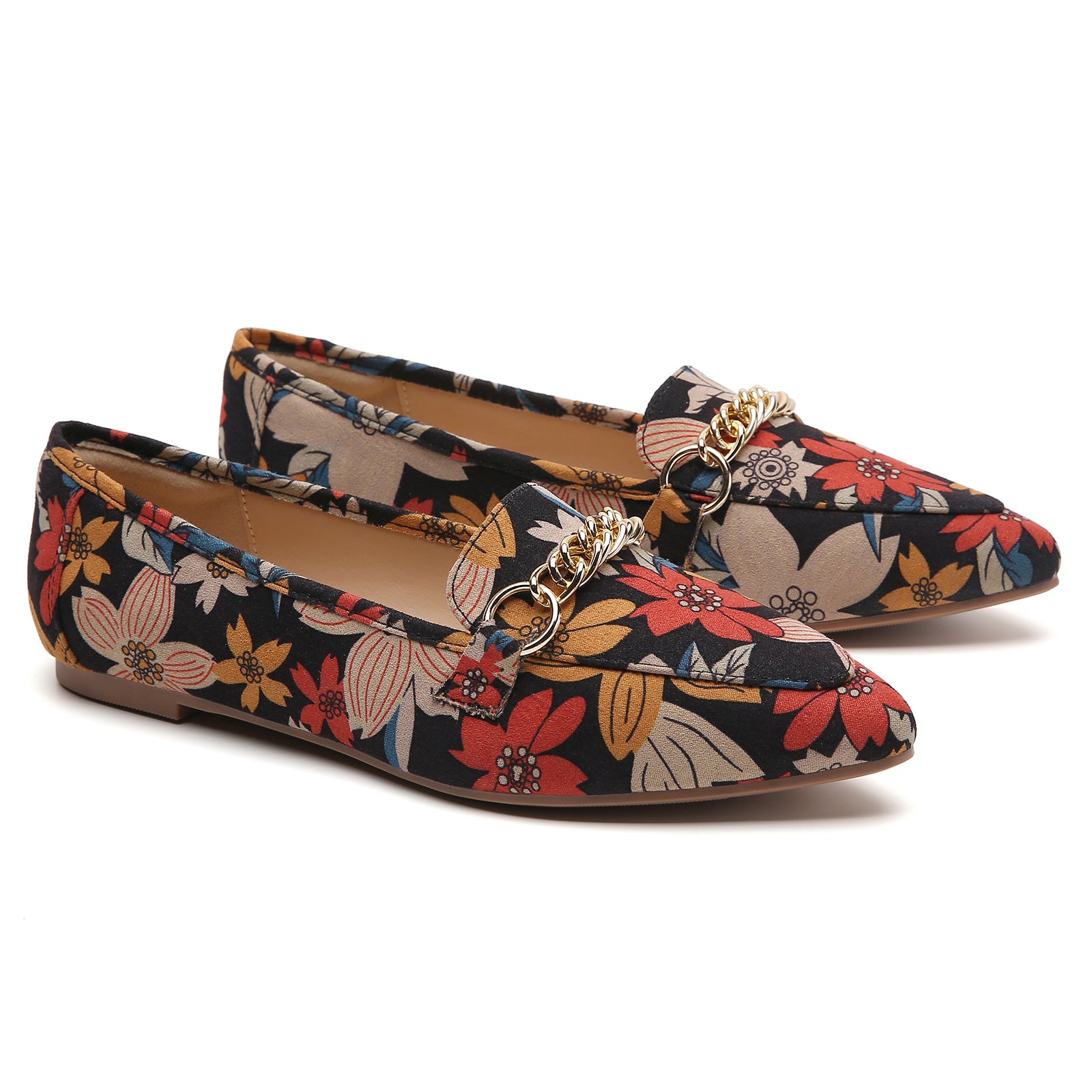 TILOCOW WOMEN FLORAL FLAT LOAFERS