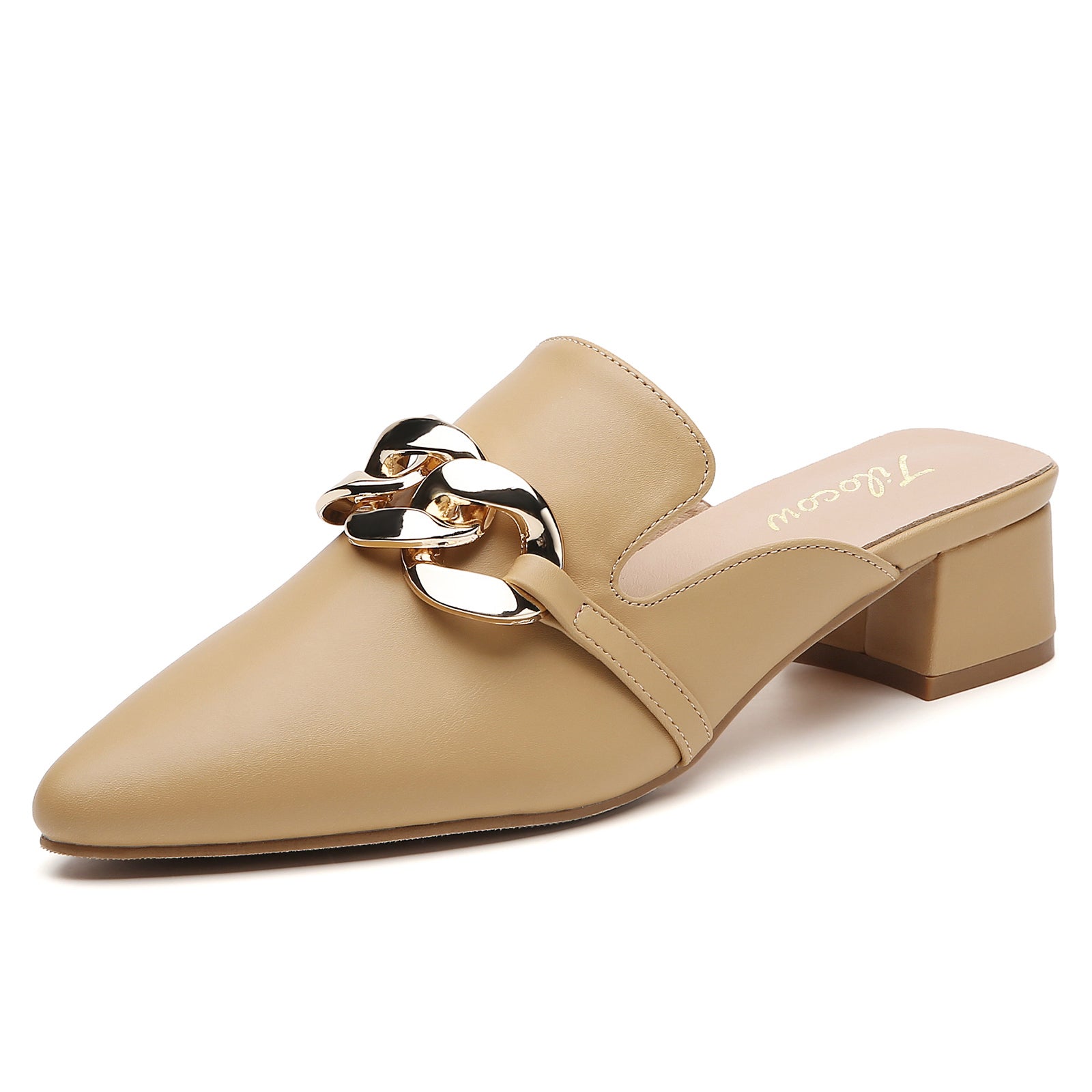 TILOCOW WOMEN BROWN HEELED MULES