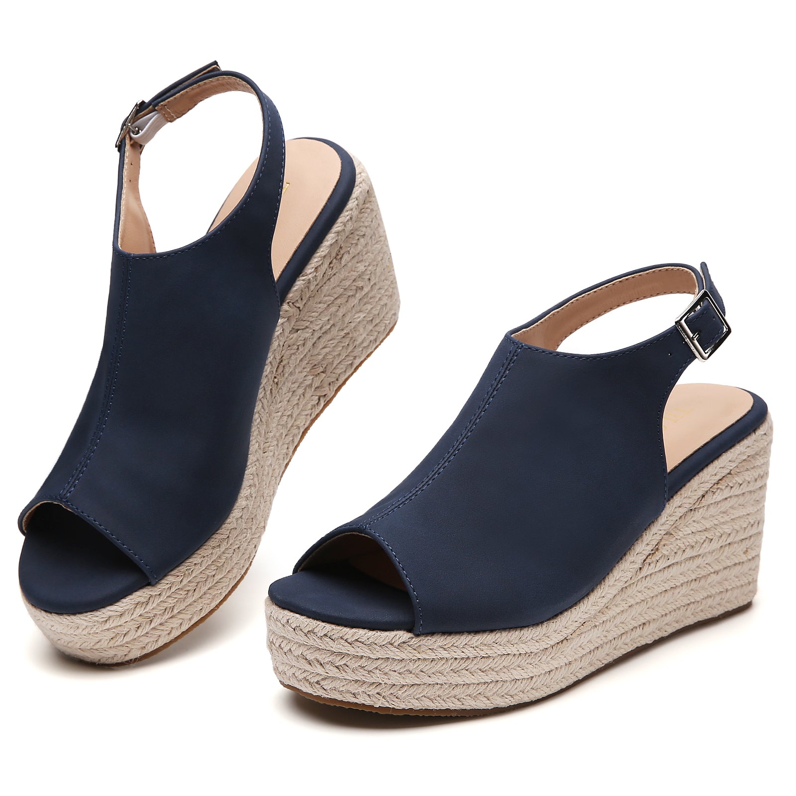 TILOCOW WOMEN  NAVY BLUE WEDGE ESPAADRILLES