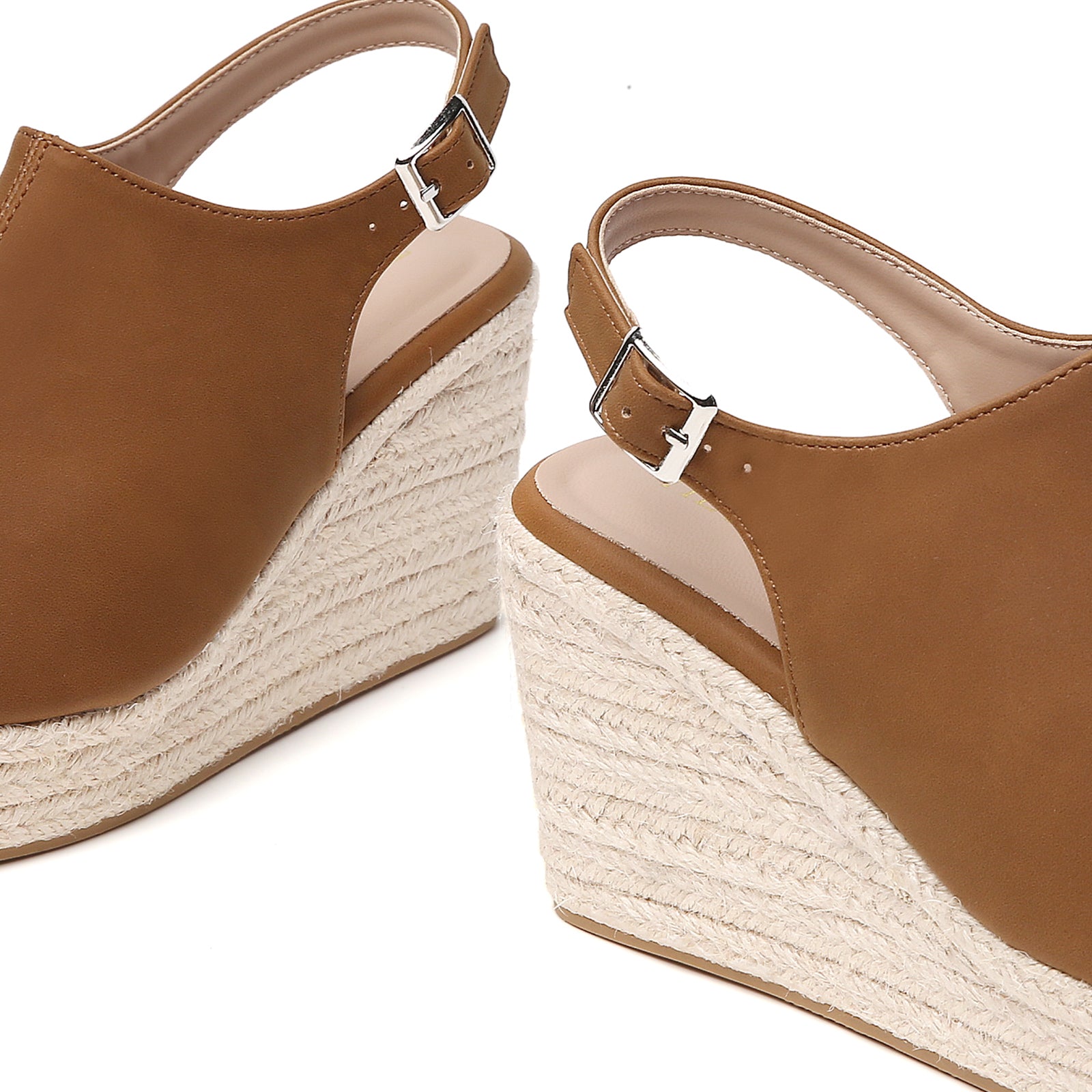 TILOCOW WOMEN  BROWN WEDGE ESPAADRILLES