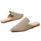 TILOCOW WOMEN TAN FLAT MULES