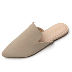 TILOCOW WOMEN TAN FLAT MULES