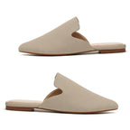 TILOCOW WOMEN TAN FLAT MULES
