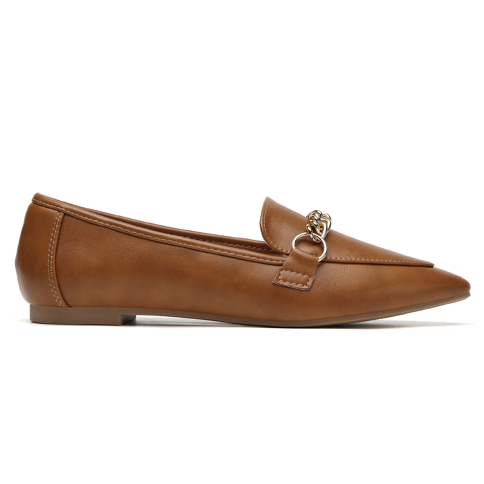 TILOCOW WOMEN DARK BROWN FLAT LOAFERS