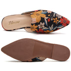 TILOCOW WOMEN FLORAL FLAT MULES