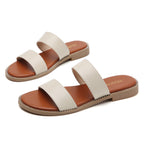 TILOCOW WOMEN LIGHT BEIGE SANDALS