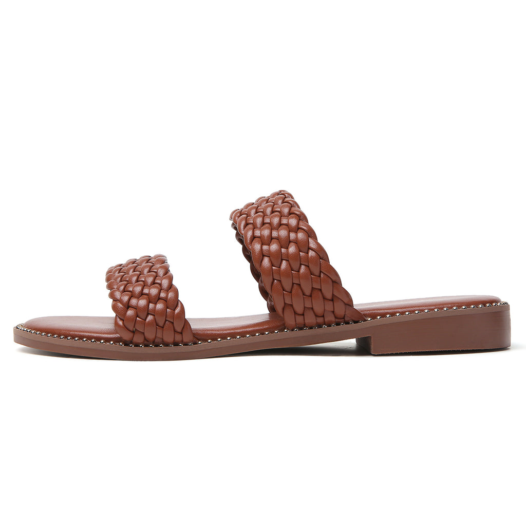 TILOCOW WOMEN DARK BROWN SANDALS