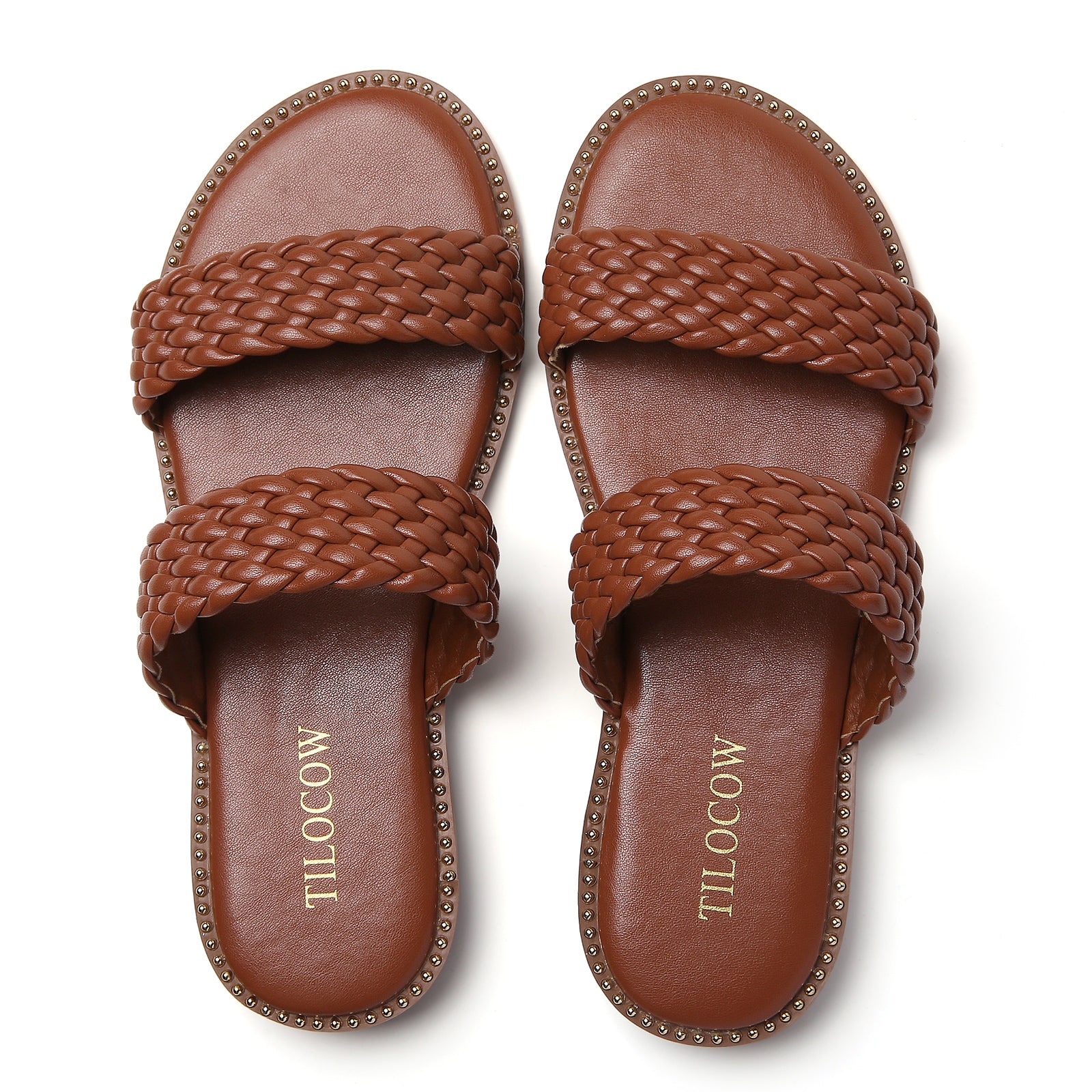 TILOCOW WOMEN DARK BROWN SANDALS