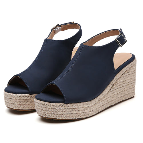 TILOCOW WOMEN  NAVY BLUE WEDGE ESPAADRILLES
